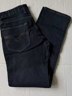 Men’s Jeans BLACK 28x30‎ Premium Denim Jeans Slim Flex Distressed